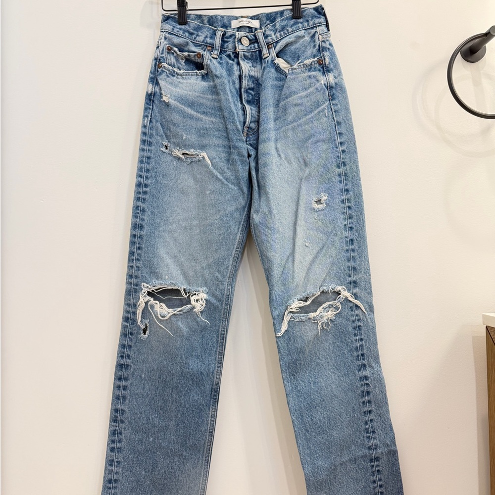 Moussy Vintage Faded Blue Denim Jeans